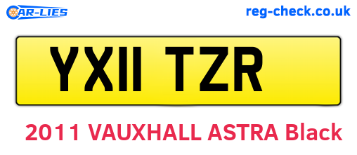 YX11TZR are the vehicle registration plates.