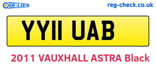 YY11UAB are the vehicle registration plates.
