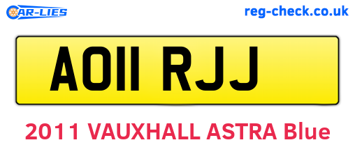 AO11RJJ are the vehicle registration plates.