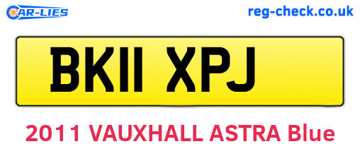 BK11XPJ are the vehicle registration plates.