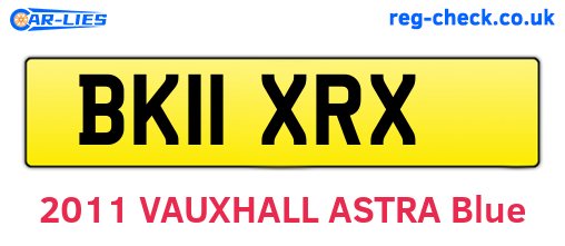 BK11XRX are the vehicle registration plates.