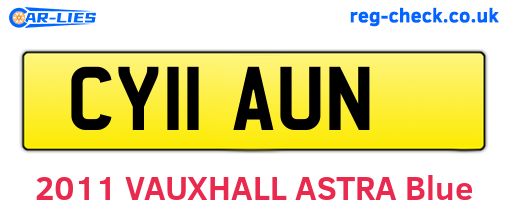CY11AUN are the vehicle registration plates.