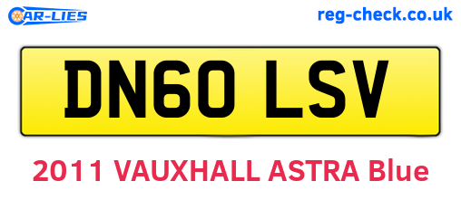 DN60LSV are the vehicle registration plates.