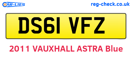 DS61VFZ are the vehicle registration plates.