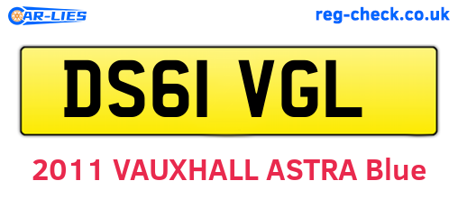 DS61VGL are the vehicle registration plates.