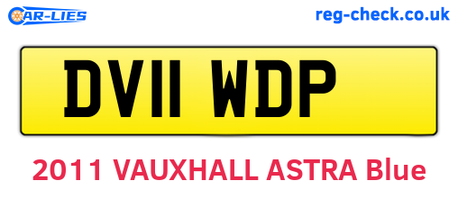 DV11WDP are the vehicle registration plates.