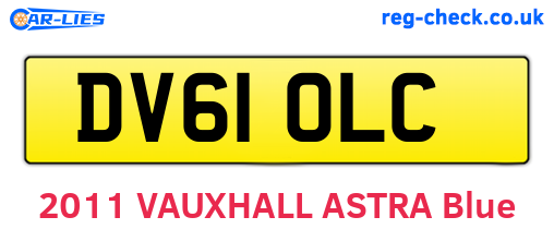 DV61OLC are the vehicle registration plates.