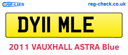 DY11MLE are the vehicle registration plates.