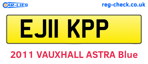 EJ11KPP are the vehicle registration plates.