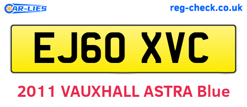EJ60XVC are the vehicle registration plates.