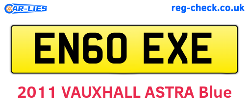 EN60EXE are the vehicle registration plates.