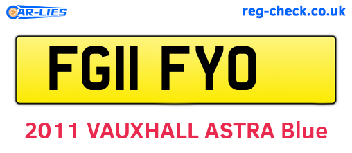 FG11FYO are the vehicle registration plates.