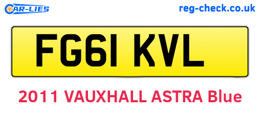 FG61KVL are the vehicle registration plates.