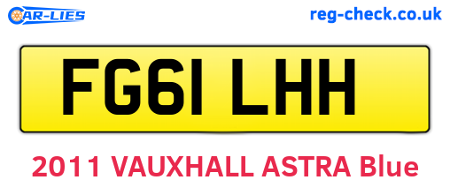 FG61LHH are the vehicle registration plates.