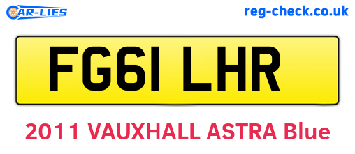 FG61LHR are the vehicle registration plates.