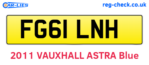 FG61LNH are the vehicle registration plates.