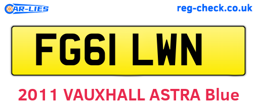 FG61LWN are the vehicle registration plates.