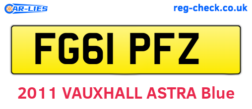 FG61PFZ are the vehicle registration plates.