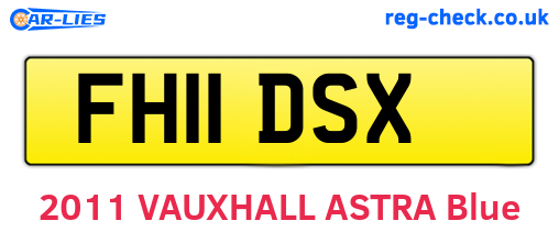 FH11DSX are the vehicle registration plates.