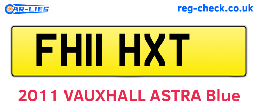 FH11HXT are the vehicle registration plates.