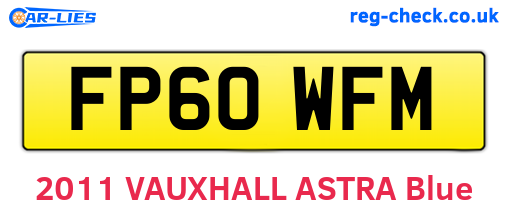 FP60WFM are the vehicle registration plates.