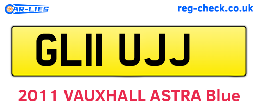 GL11UJJ are the vehicle registration plates.