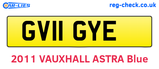 GV11GYE are the vehicle registration plates.