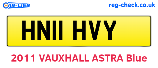 HN11HVY are the vehicle registration plates.