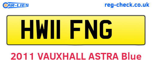 HW11FNG are the vehicle registration plates.