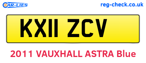 KX11ZCV are the vehicle registration plates.