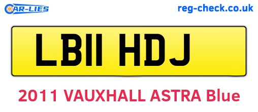 LB11HDJ are the vehicle registration plates.