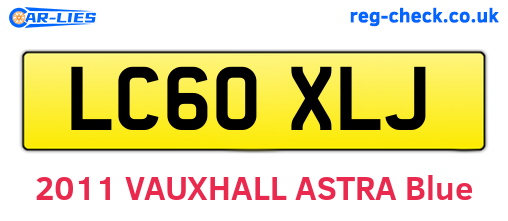 LC60XLJ are the vehicle registration plates.