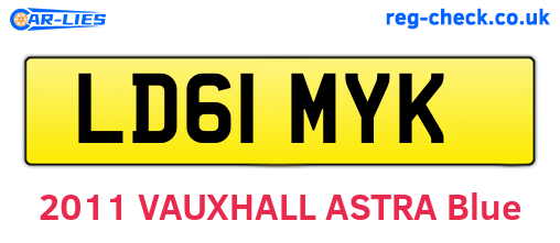 LD61MYK are the vehicle registration plates.