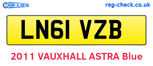 LN61VZB are the vehicle registration plates.