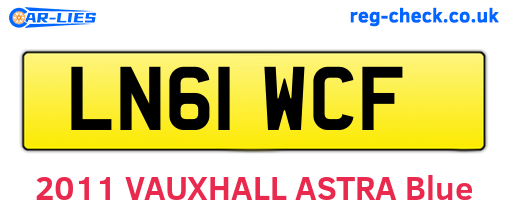 LN61WCF are the vehicle registration plates.