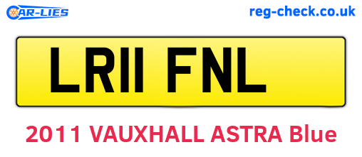 LR11FNL are the vehicle registration plates.