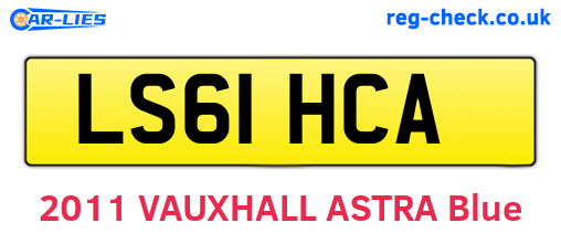 LS61HCA are the vehicle registration plates.
