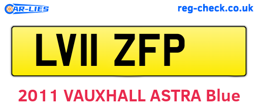 LV11ZFP are the vehicle registration plates.