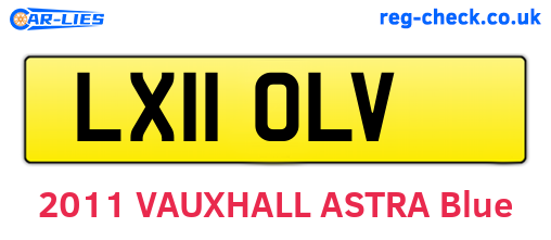 LX11OLV are the vehicle registration plates.
