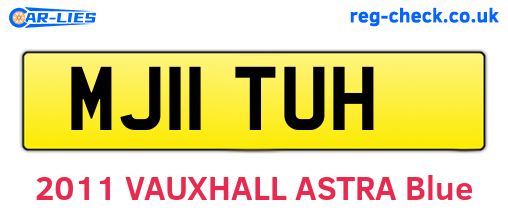 MJ11TUH are the vehicle registration plates.