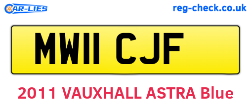 MW11CJF are the vehicle registration plates.