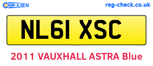 NL61XSC are the vehicle registration plates.