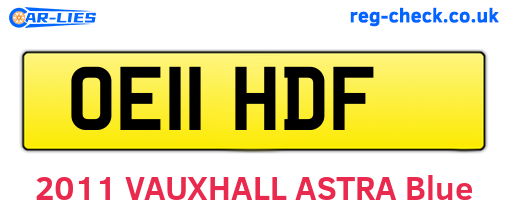 OE11HDF are the vehicle registration plates.