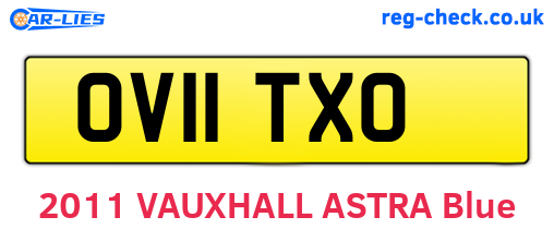 OV11TXO are the vehicle registration plates.
