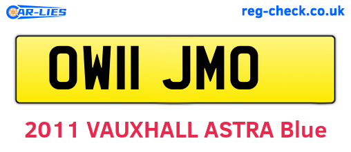 OW11JMO are the vehicle registration plates.