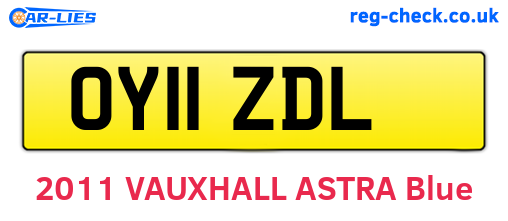 OY11ZDL are the vehicle registration plates.