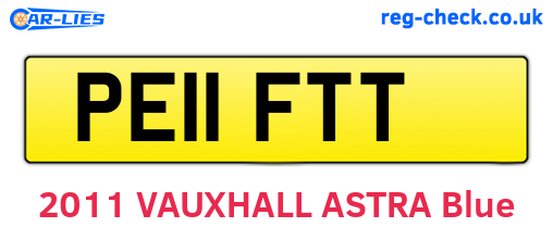 PE11FTT are the vehicle registration plates.