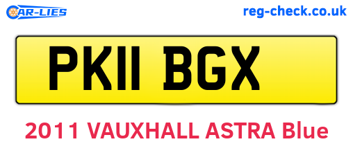 PK11BGX are the vehicle registration plates.