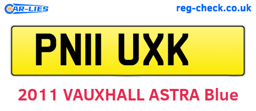 PN11UXK are the vehicle registration plates.