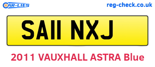 SA11NXJ are the vehicle registration plates.